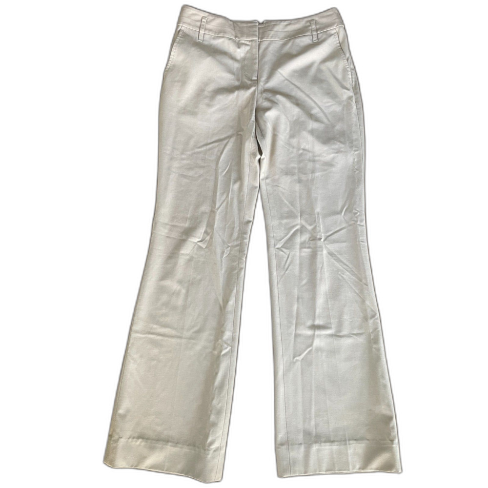 LOFT Ann Taylor Beige Wide Leg Trouser Dress Pants Size 4 Career Office